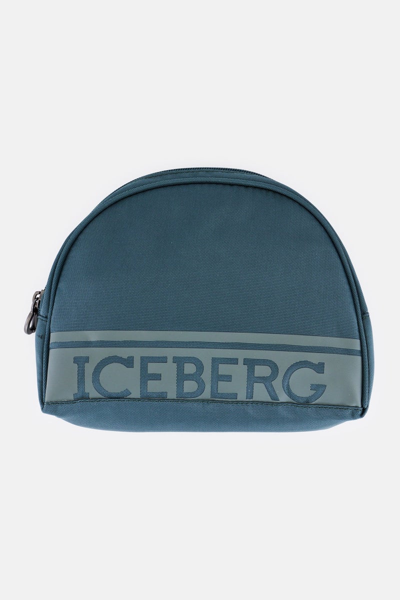 ICEBERG Men Brand Logo Vanity Bag, Green - Image 1